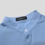 INCERUN Men Breathable Stand-up Collar Silky Solid Color Shirts