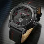 NAVIFORCE Fashion Men Sports Watches Genuine Leather Strap Quartz Watch Waterproof Date Luminous Wristwatch