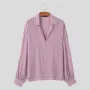 INCERUN Men Shirts Fashion-forward Males See through Long Sleeve Shirts Trendy Japanese and Korean Daily Lapel Top Male Clothing