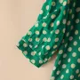 ZANZEA Women Summer Casual 3/4 Sleeve Blouses O Neck Polka Dot Loose Ladylike Shirt Top