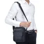 BULLCAPTAIN Men's Casual Shoulder Bag High Quality Business Messenger Bag Cowhide Leather Mini Pocket Large Capacity Bag for Men