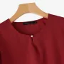 ZANZEA Women Fashion Short Sleeve Ruffles Blouse Elegant Office OL Shirt Casual O Neck Solid Tops