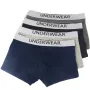 4 piezas de ropa interior para hombre, calzoncillos bóxer de algodón de cintura media, transpirables, cómodos y elásticos, pantalones cortos deportivos.