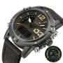 NAVIFORCE Fashion Sport Watches Analog Date Clock Men Quartz Watch Luminous Waterproof Genuine Leather Strap Wristwatch for Male