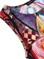 ZANZEA Plus Size Women Long Dress Retro O-neck Abstracted Print Sleeveless Beach Maxi Dress with Pockets