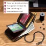 BULLCAPTAIN Dompet Pria Kulit Asli Multifungsi Dompet Lipat Dua Ritsleting RFID Anti-magnetik Tempat Kartu Multi-slot Dompet Koin