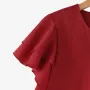 ZANZEA Women Fashion Short Sleeve Ruffles Blouse Elegant Office OL Shirt Casual O Neck Solid Tops