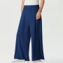 INCERUN Men's High-waisted Solid Wide-leg Trousers Comfy Loose Fit Casual Pants Plus Size
