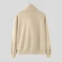 INCERUN Mens Solid Color Scarf Neck Pullover Hoodie Fashion Men Long Sleeve Top Clothing Comfortable