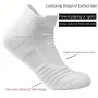 5 Pairs Men's Sports Socks, Towel Basketball Socks, Wicking Sweat Breathable Running Cycling Socks, High Elastic Outdoor Activities Ankle Socks
