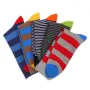 5 pares de calcetines largos de algodón para hombre, de vestir, a rayas, talla grande, talla única 43-49, para calle, hip-hop, monopatín, cómodos y a la moda.