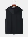 ChArmkpR - Camiseta sin mangas con capucha y estampado animal étnico para hombre