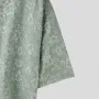 INCERUN Mens Jacquard Textured Casual Short Sleeve Shirt Comftable Loose Fit Crew Neck Botton Up Top Mela Plus Size S-5XL