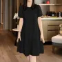 ZANZEA Elegant Style Women Dress Ladylike Puff Sleeve Dress Lace Patchwork Midi O Neck Dresses