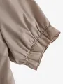 ZANZEA Women Daily Casual 3/4 Length Sleeve Solid Color Shirt Dresses