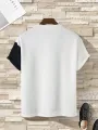 ChArmkpR Mens Tribal Pattern Patchwork Knit Short Sleeve T-Shirts