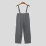 INCERUN Men Solid Color Casual Overalls with Pockets, Loose Fit Workwear Jumpsuit With Adjustable Straps