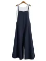 Mono ZANZEA de talla grande para mujer, con pechera y bolsillos holgados