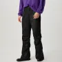 INCERUN - Pantalón casual de satén fruncido para hombre, color liso, holgado, recto