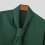 Camisa de manga larga con diseño de corbata de color liso para hombre de INCERUN, camisa informal de moda para hombre