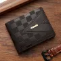Men's Soft PU Leather Wallet Multi-Card Credit Card Purse Folding Purse Short Large Capacity Business Wallet