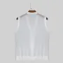 INCERUN Mens Tank Top Solid Color Hollow Out Vests Top Summer Cool Button Undershirt Top Fashion Male Clothing