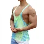 INCERUN Mens Tank Top Fashion Tie-dye Tanks Loose Fit Sport Gym Vests Summer Daily Sleeveless Undershirt Male