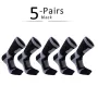 5 Pairs Men's Split Toe Long Socks Thick Compression Mesh Outdoor Fitness Running Cycling Basketball Travel 5 Finger Sports Socks Comfortable
