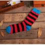 5 Pairs Men's Colorful Striped Funny Novelty Cotton Dress Socks, Cool Design Rich Funky Crew Socks for Men Comfy Breathable Long Socks
