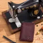 BULLCAPTAIN Men's Genuine Leather Wallet Detachable Coin Purse Large Capacity Multi-card Slots Card Holder Money Clip