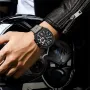 CURREN Jam Tangan Olahraga Pria Multifungsi Chronograph Quartz Watch Bercahaya Tahan Air Kalender Jam Tangan