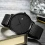 CRRJU Thin Men Watch Casual Simple Calendar Watch Quartz Watch Waterproof Sports Black Watches, Ideal choice for Gifts