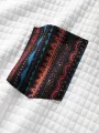 Mens Ethnic Geometric Print Chest Pocket Quilted Curved Hem T-Shirts