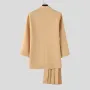 INCERUN Mens Asymmetrical Hem Long-Sleeve Blazer Fashion Solid Color Design Party Casual Blazer for Male S 5XL