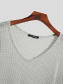 Baju-T Leher V Lengan Panjang Pepejal Lelaki