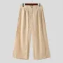 INCERUN Men Wide Legs Skirt Pants, False Two-piece Design Loose Fit Long Trousers for All Season Large Size S-5XL
