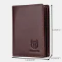 BULLCAPTAIN Men's Genuine Leather Wallet Multi Card Bag Large Capacity Bifold Wallet Credit Card Holder Multi Card Slots Coin Purse Money Clip Wallet for Men