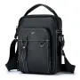 BULLCAPTAIN Genuine Leather Men's Shoulder Bag Small Handbag Fashion Crossbody Bag for Men Daily Casual Travel Messenger Bag for 7.9inch Ipad