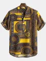INCERUN Men's Shirt Vintage Floral Ethnic Shirts Summer Beach Dashiki Floral Casual Tops Summer Beach Shirts