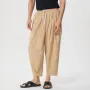 INCERUN Men Pants Retro Casual Wide Leg Cotton Linen Loose Pants Casual Solid Color Men's Pants