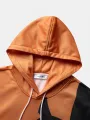 ChArmkpR Mens Contrast Cartoon Animal Print Patchwork Kangaroo Pocket Drawstring Hoodies