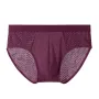 Pacote com 4 cuecas masculinas de malha de bambu, cuecas respiráveis com buracos, tamanho grande, shorts masculinos, lingerie, cuecas