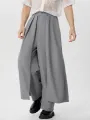 INCERUN Men Design Pleated Layering Pant Loose Fit Casual Daily Men's Bottoms