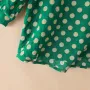 ZANZEA Women Summer Casual 3/4 Sleeve Blouses O Neck Polka Dot Loose Ladylike Shirt Top