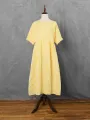 ZANZEA Plus Size Women Long Dress Casual Loose Plaid Print O-Neck Half Sleeve Beach Maxi Dress