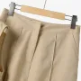 ZANZEA Women Vintage Casual Stand Neck Sleeveless Pleated Wide Leg Tops Trousers