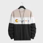 Moletom masculino ChArmkpR com estampa de planetas e blocos de cores e patchwork