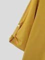 INCERUN Mens T-Shirt Solid Color Knitted Summer Casual Men Clothing Tops