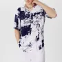 INCERUN Mens V Neck Ink Printing Chinese Style T-Shirts Casual Cotton Short Sleeve Tops Tees