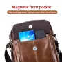BULLCAPTAIN Men's Casual Shoulder Bag High Quality Business Messenger Bag Cowhide Leather Mini Pocket Large Capacity Bag for Men